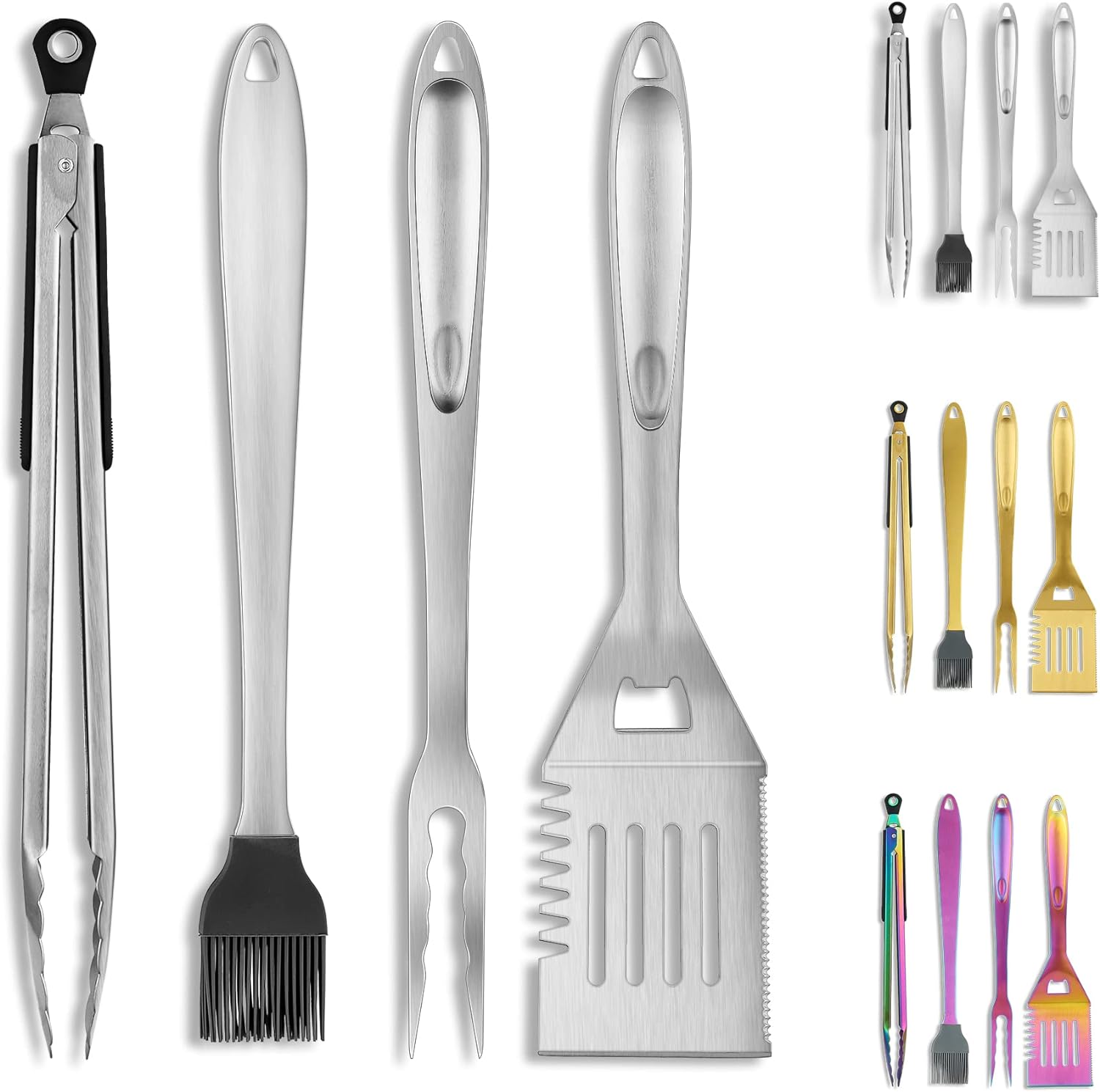 bbq tool set stainless steel